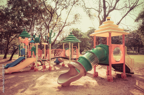 Retro vintage kid playground for 