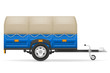 © kontur-vid - car trailer for the transportation of goods vector illustration