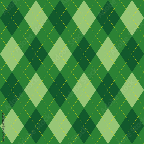 Board z aluminiowym obramowaniem Argyle wzór zielony romb bez szwu tekstury, ilustracji
