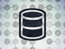 Programming Concept: Database On Digital Paper Background