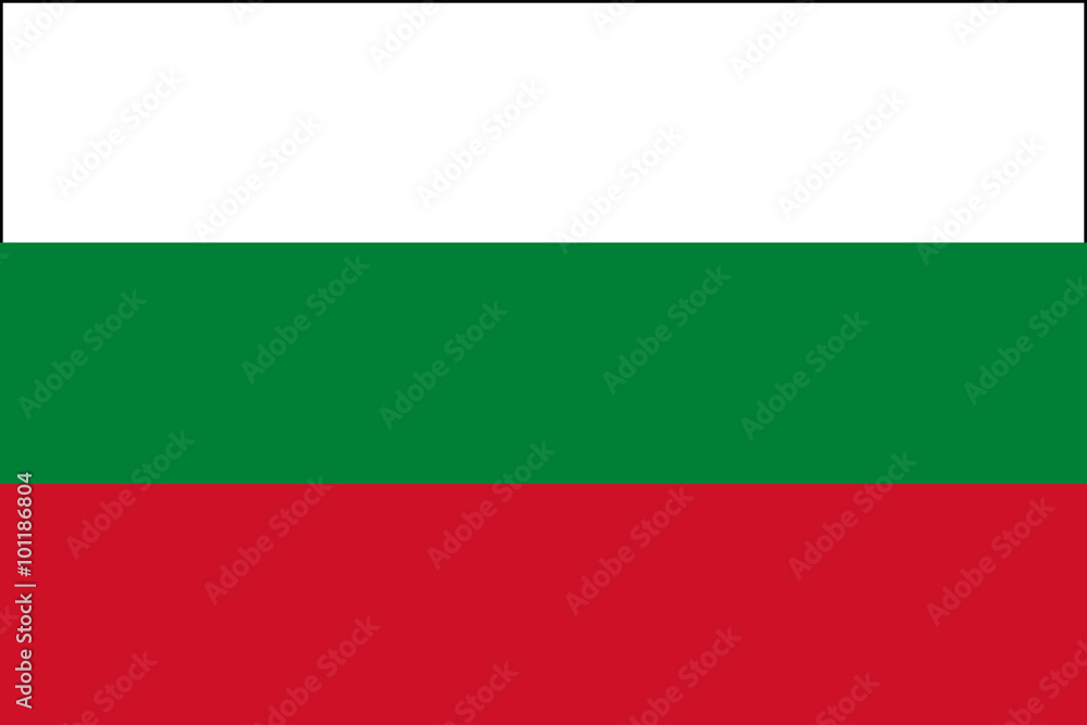 Flag of Bulgaria vector - obrazy, fototapety, plakaty 