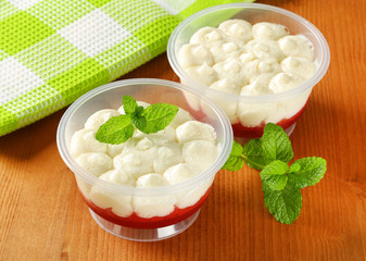 Sticker - Strawberry shortcake desserts in plastic cups