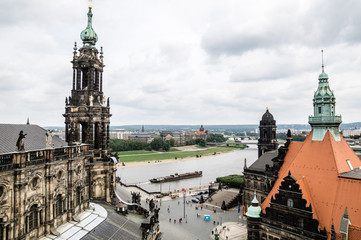 Canvas Print - Katholische Hofkirche (Catholic Church of the Royal Court) Dresden. Germany