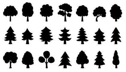 tree simple silhouettes