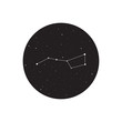 Big dipper constellation, Ursa major, vector illustration