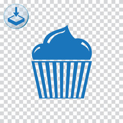 Wall Mural - Cupcake sign icon for web and mobile.