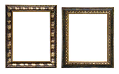 Set of empty frames for  pictures isolated on white background