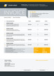 © mikhailmorosin - Vector Invoice Form Template Design. Vector Illustration. Black and yellow Color Theme