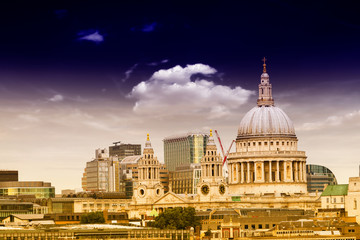 Wall Mural - St. Paul Cathedral with beautiful sky