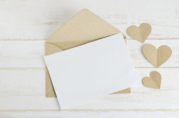 greeting card with brown envelop