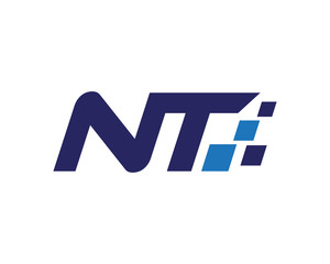 Wall Mural - NT digital letter logo