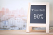 © sitthiphong - Concept Time Sell 90%  message on wood boards