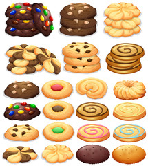 Wall Mural - Different kind of cookies
