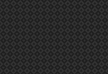 Minimalistic black poker background with seamless texture composed from card symbols