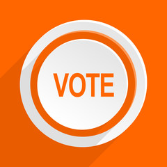 Poster -  flat orange vector icon