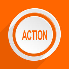 Aufkleber -  flat orange vector icon