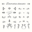 Hand drawn divders set. Ornamental decorative elements.