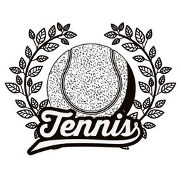 Poster - tennis sport emblem design 