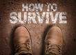 Top View of Boot on the trail with the text: How To Survive