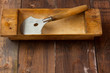 Russian or Eastern European vintage kitchenware - trough and Chopper for chopping vegetables