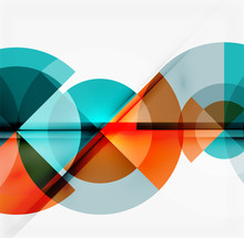 Geometric Design Abstract Background - Circles