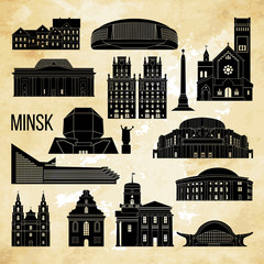 Wall Mural - Minsk city. Vector illustration