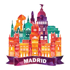 Wall Mural - Madrid. vector illustration