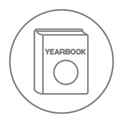 Canvas Print - Yearbook line icon.