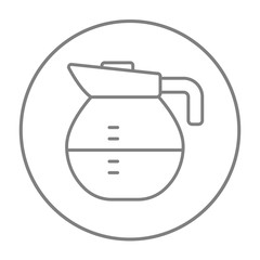 Sticker - Carafe line icon.