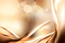 Abstract Beautiful Motion Gold Fractal Background.Modern Bright Digital Illustration.