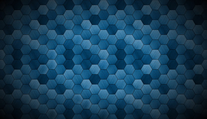 Wall Mural - Extra Dark Cyanotype Tiled Background with Spotlight