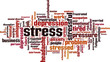 Stress word cloud concept. Vector illustration