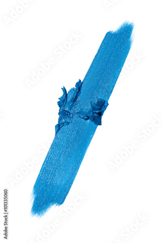 Trace De Rouge à Lèvre Bleu écrasé Sur Fond Blanc Buy This