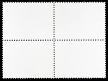 Blank Postage Stamps Block Of Four