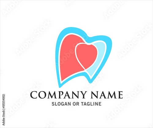 Dental Heart Shape Logo Buy This Stock Vector And Explore Similar Vectors At Adobe Stock Adobe Stock