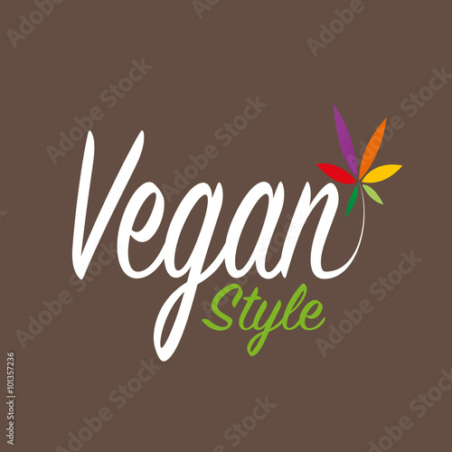 Naklejka - mata magnetyczna na lodówkę vegan style