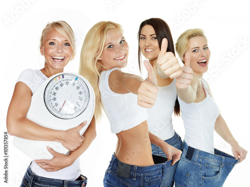 Naklejka na meble Beautiful girls are proud to lose weight