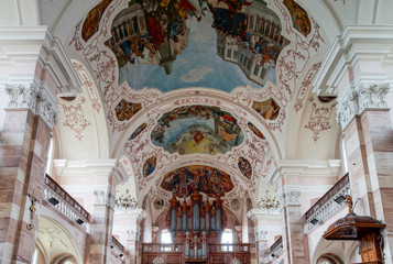 Wall Mural - Ebersmunster Abbey Cathedral majestic interior