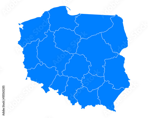 Obraz Dibond Mapa polski