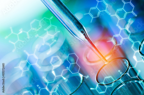Fotomural science laboratory test tubes