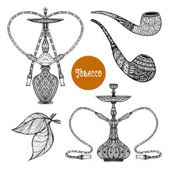 Wall Mural - Doodle Smoke Set