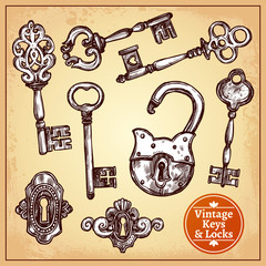 Wall Mural - Locks And Keys