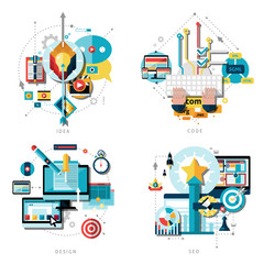 Sticker - Creative Work Icons Set