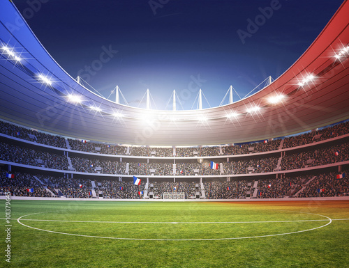 Fotomural Stadion farbiges Licht Frankreich 2
