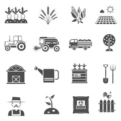 Canvas Print - Agriculture Icons Set