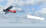 aircraft pulling advertisement banner