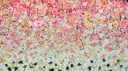 Beautiful flowers background for wedding scene