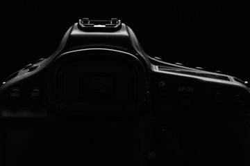 Poster - Professional modern DSLR camera low key stock photo/image