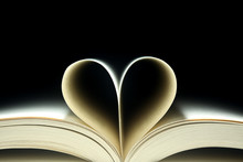 Book Pages In The Shape Of A Heart