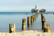 Ruins of famous german torpedo at Baltic sea in Gdynia